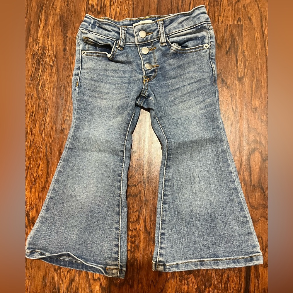 Gb girls bellbottoms / flare jeans with button up